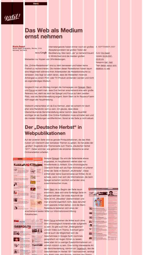 Screenshot mit Grid überlagernd