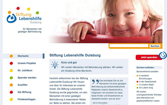 Screenshot Stiftung Lebenshilfe Duisburg